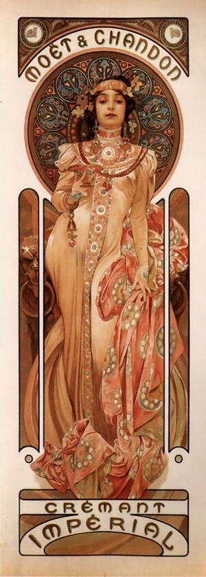 Commerciële poster voor Moët & Chandon Crémant Impéreial, 1899