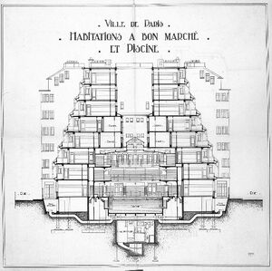 Schets van 32 rue des Amiraux