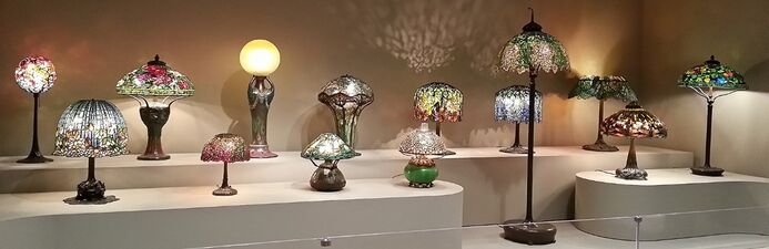 Collectie van Tiffany lampen